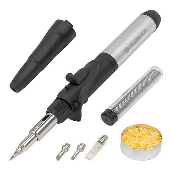 Паяльник газовий у наборі з насадками та пристосуваннями 8 пр., у ложементі FORSAGE F-248BSI Одеса