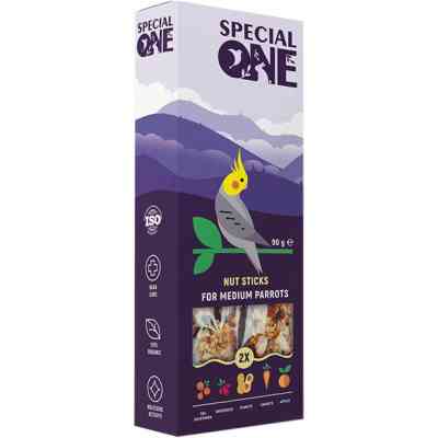 Вітаміни для птахів Special One Палички "Горіхові" для хвилястих папуг 90 г (4823082423453) Вінниця