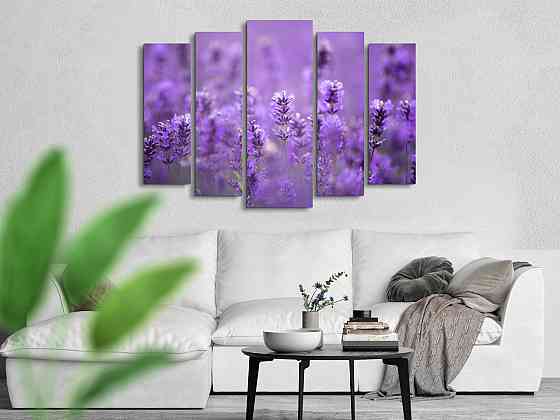 Модульна картина у вітальню / спальню Ароматна Лаванда Art-439_5 ( 80х118см ) Київ