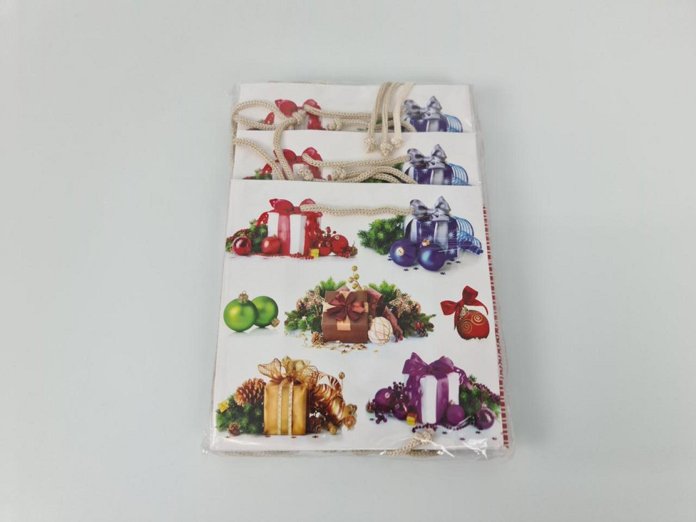 Новогодние, бумажные ,подарочные  пакеты с ручкой Чашка 16/16/8-018 (12 шт) Харьков - изображение 3