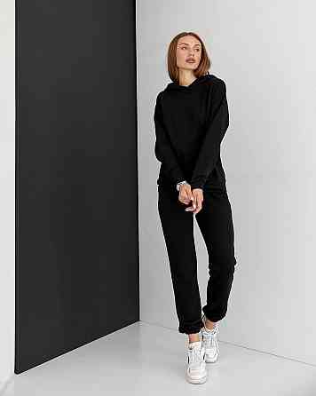 Женский спортивный теплый костюм оверсайз Черный XXL Харьков