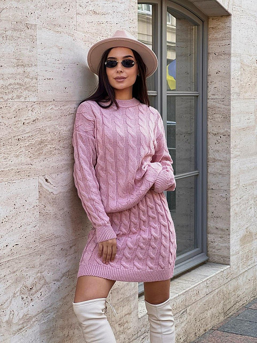 Женский вязаный костюм с юбкой косы. 42-48р. Киев - изображение 7