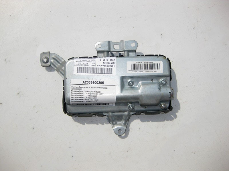 Mercedes-Benz  A2038600205 Подушка безпеки задніх правих дверей CLS C219 C-Class W203 CLC C203 CLK C209 E-Class W211 Одеса - фото 2