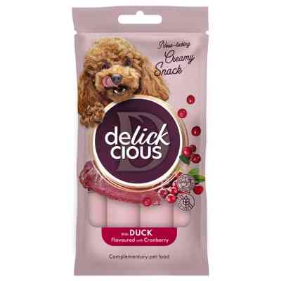 Лакомство для собак Delickcious с уткой и добавлением клюквы 4х15 г (4820269145405) Винница