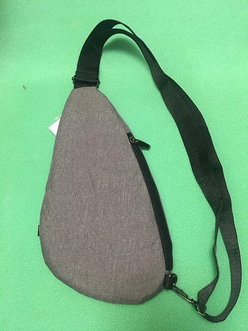 Чоловіча сумка через плече сіра - розмір сумки 35*19см, одне відділення спереду, та 1 бокові кішені Київ - фото 2