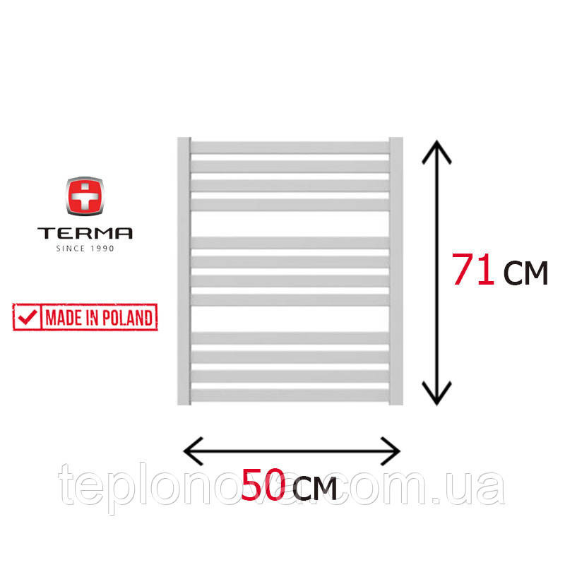 Водяной Полотенцесушитель Плоский Белый 710х500 Terma Marta Черновцы - изображение 1