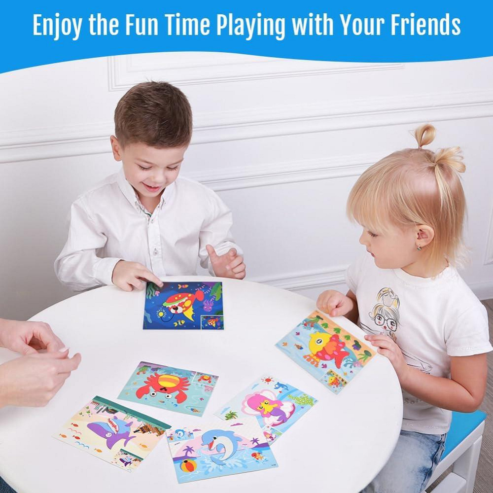 Подарунковий набір для рукоділля 3D наклейки з піни EVA, гра-головоломка з малюнком тварин + фломастери, подарунок для дітей Київ - фото 7