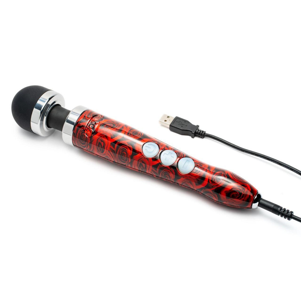 Вібромасажер DOXY Die Cast 3R - ROSE PATTERN, дуже потужний, перезаряджуваний, металевий корпус Sex Aura Київ - фото 4