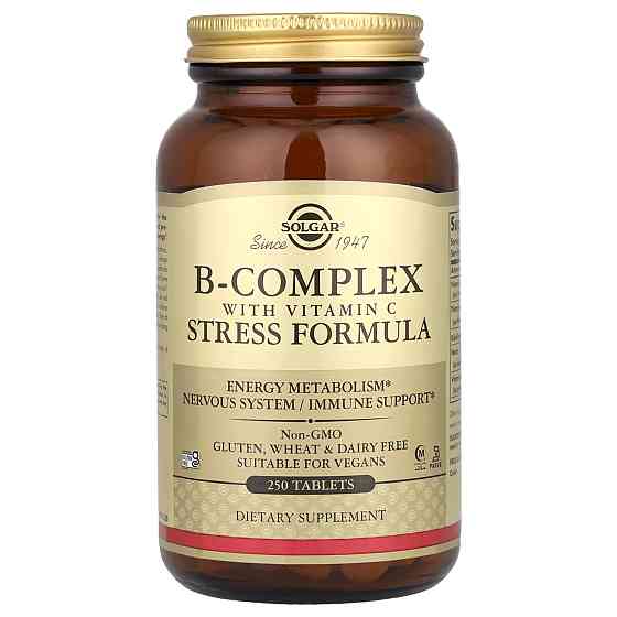 Комплекс вітамінів B+C (B-Complex with vitamin C Stress Formula) 250 таблеток Київ
