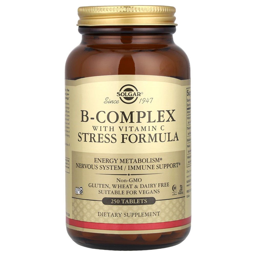 Комплекс вітамінів B+C (B-Complex with vitamin C Stress Formula) 250 таблеток Київ - фото 1