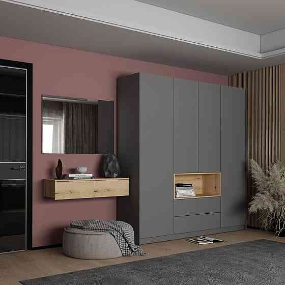 Комплект мебели Doros Левия + зеркало Дуб Эвок 100х32х100 (42005239) Львов