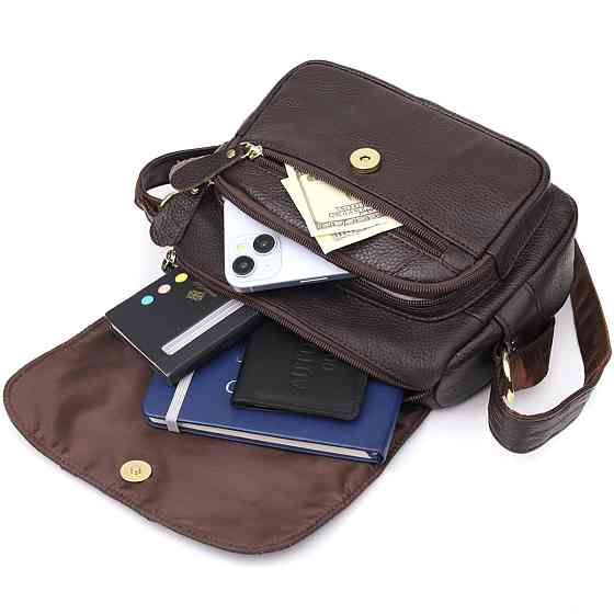 Сумка з натуральної шкіри для жінок Vintage 22973 Коричневий Київ