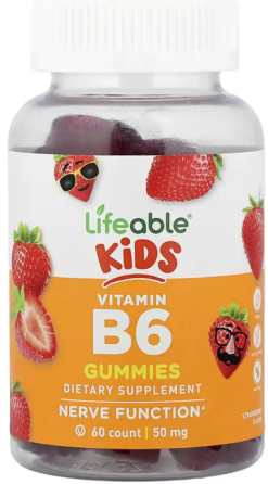 Витамином B6 для детей Vitamin B6 Kids 60 жев таб клубника Киев