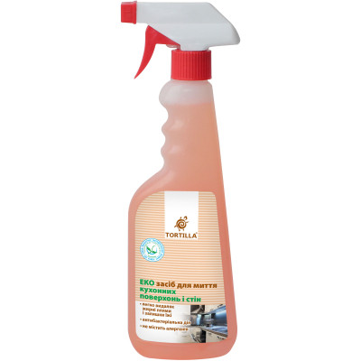 Спрей для чищення кухні Tortilla Еко засіб для миття кухонних поверхонь і стін з антибактеріальною дією 450 мл (4820178060936) Вінниця - фото 1