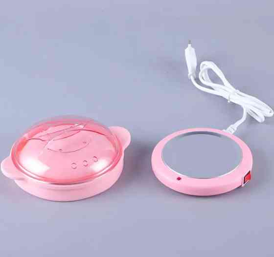 Апарат для нагрівання воску із силіконовою чашею Silicon Wax Warmer CL-2208 9517, рожевий Вінниця