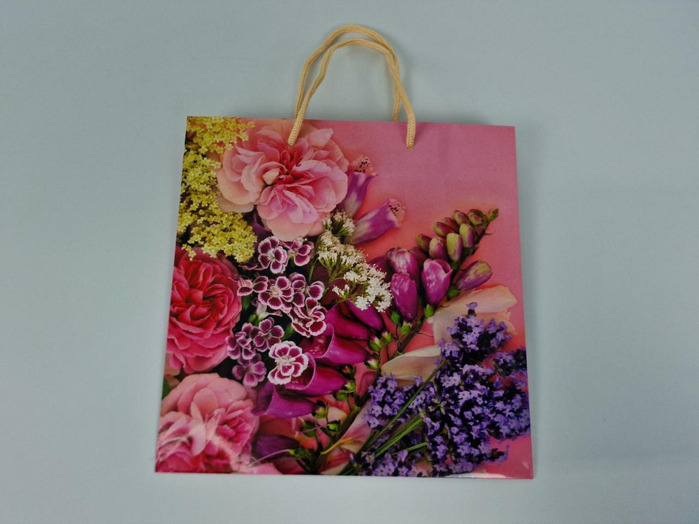 Пакет бумажный подарочный квадратный 23*24*10(артKV-219) (12 шт) Харьков - изображение 2