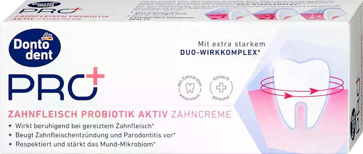 Зубна паста Dontodent PRO+ Probiotik Aktiv 75 мл (Німеччина) Київ - фото 2