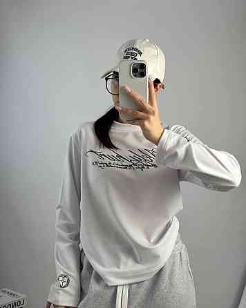 Жіночий стильний лонгслів з якісним накатом двонитка Одеса