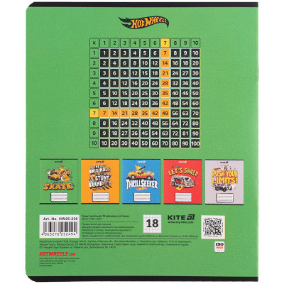 Зошит Kite Hot Wheels, 18 аркушів, клітинка (HW25-236) Вінниця - фото 11