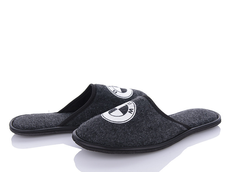 Тапочки чоловічі BMW кімнатні тихий хід Повсть PaGo сірий, тапки Одеса - фото 4