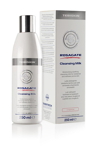 М’яке очищаюче зволожуюче молочко для чутливої та шкіри з куперозом Tebiskin Rosagate Cleansing Milk 250 мл Дніпро - фото 1