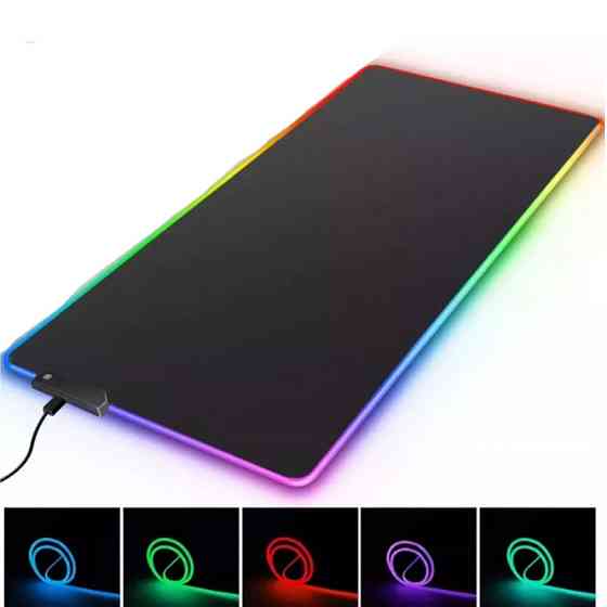 Великий RGB килимок для ігрової мишки та клавіатури з підсвічуванням 80x30 см Бровари