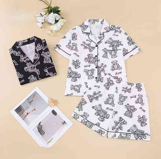 Женский домашний комплект двойка с мишками бамбук Одесса