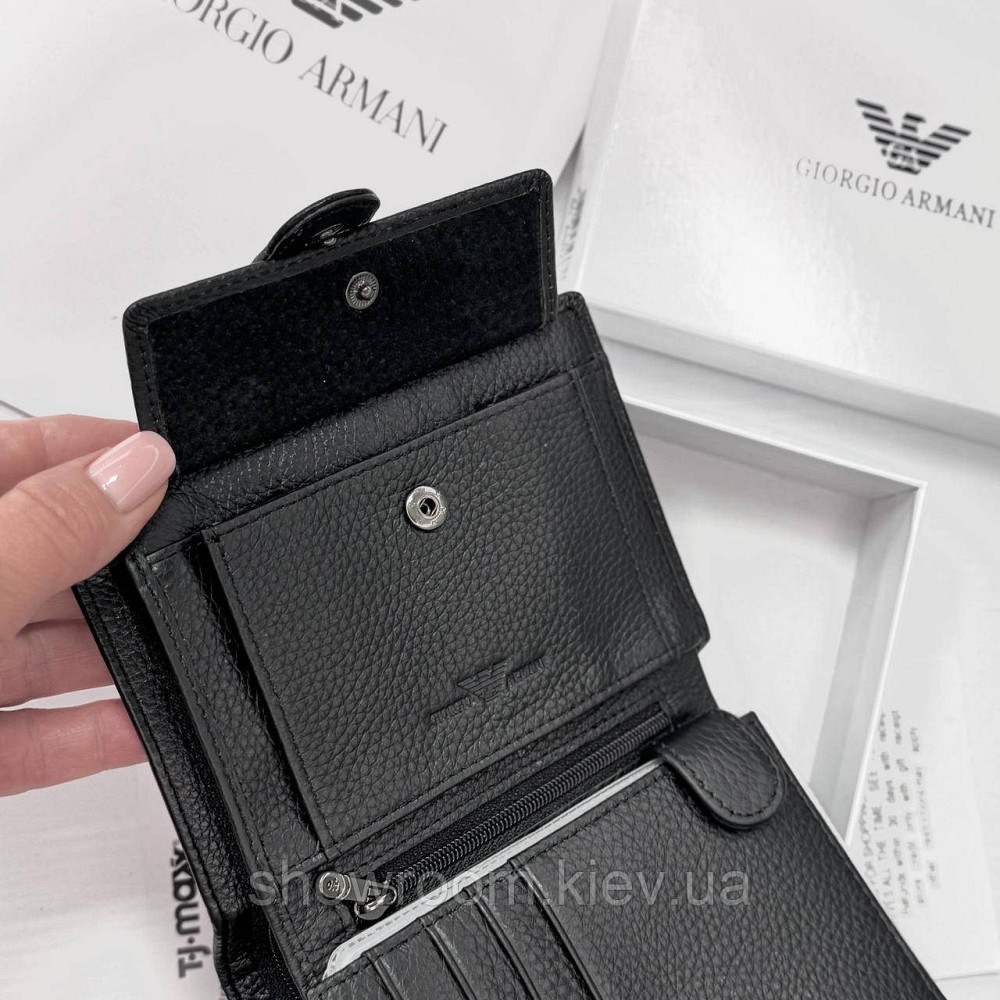 Чоловічий вертикальний брендовий гаманець на кнопці Lacoste (6602) Київ - фото 5