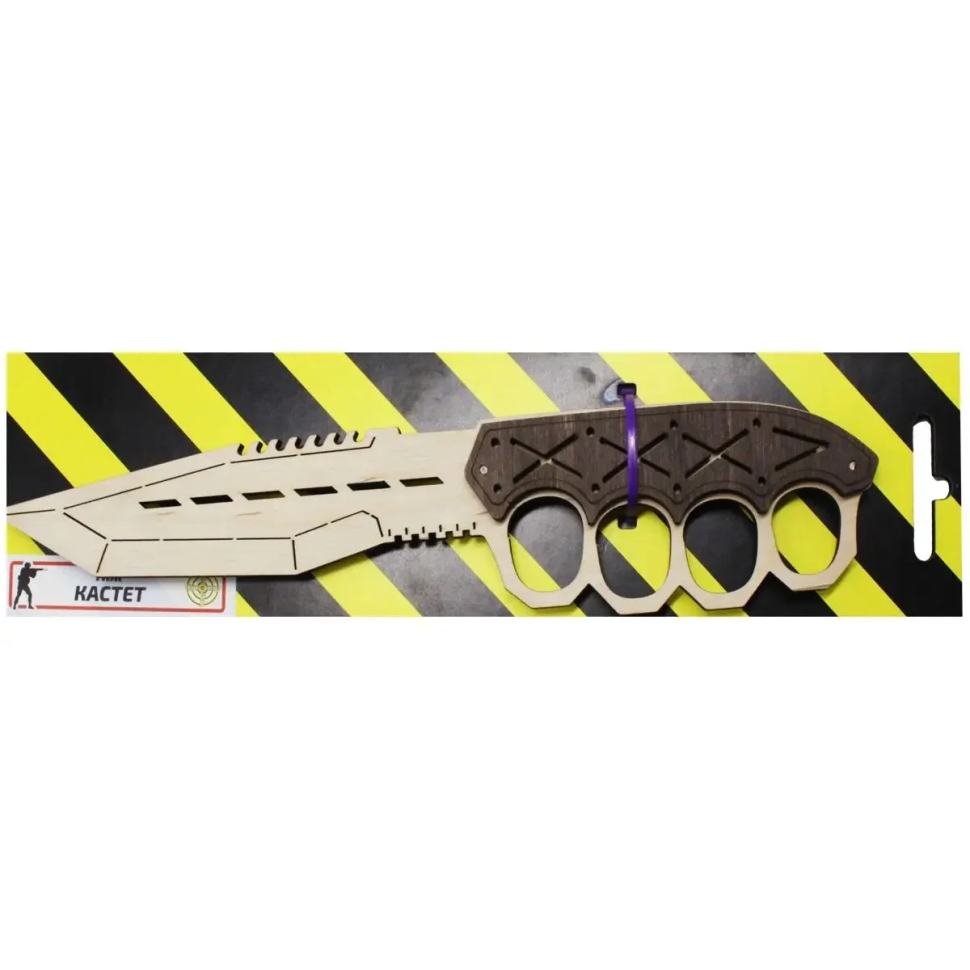 Ніж дерев'яний сувенірний "КАСТЕТ" Сувенір-Декор KNU Вінниця - фото 1