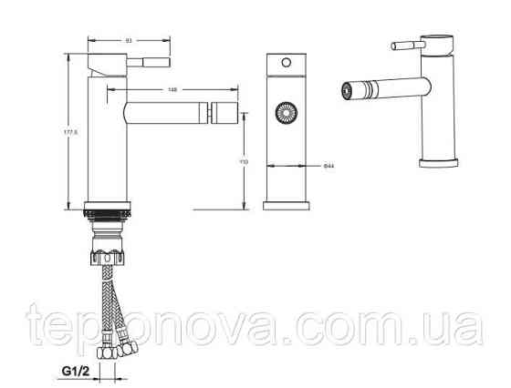 Змішувач для біде VENTA VS202NS Чернівці