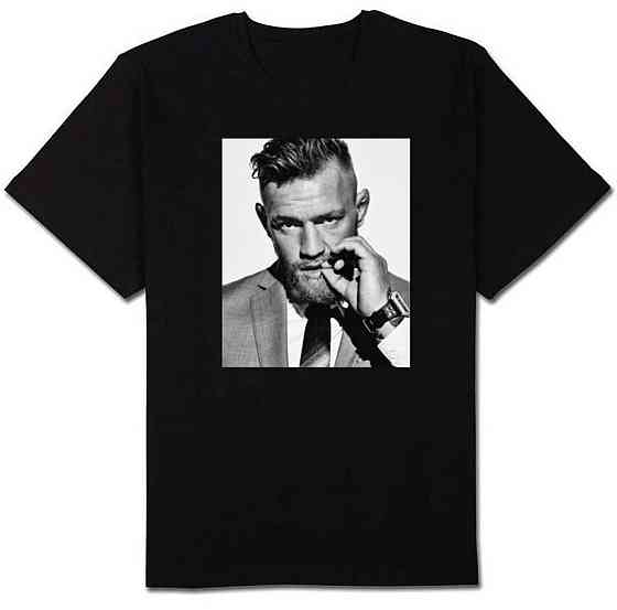 Чорна чоловіча футболка з принтом conor mcgregor Чернівці