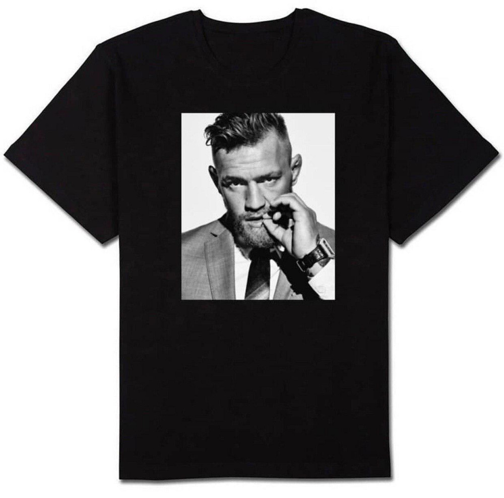 Чорна чоловіча футболка з принтом conor mcgregor Чернівці - фото 1