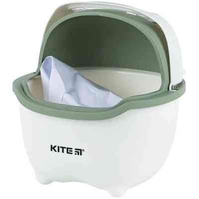 Кошик для паперів Kite Настільний контейнер для сміття, біло-зелений (K24-009-7) Вінниця
