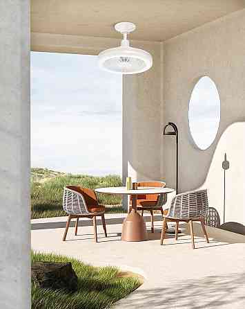 Світлодіодна люстра-вентилятор 2H-010, Білий Коломия