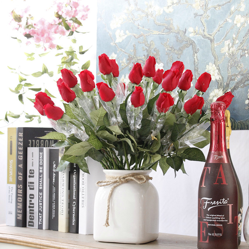 Штучні троянди 5 штук 44 см червоний Київ - фото 3