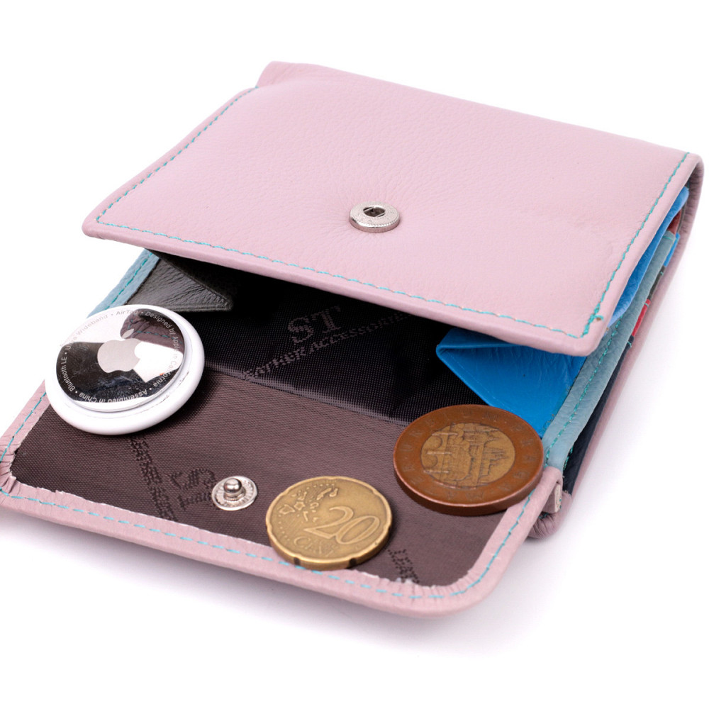 Кошелек для женщин среднего размера из натуральной кожи ST Leather 19495 Бежевый Киев - изображение 6