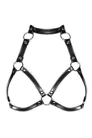 Портупея на груди Obsessive A740 harness black O/S, штучна шкіра Sex Aura Київ
