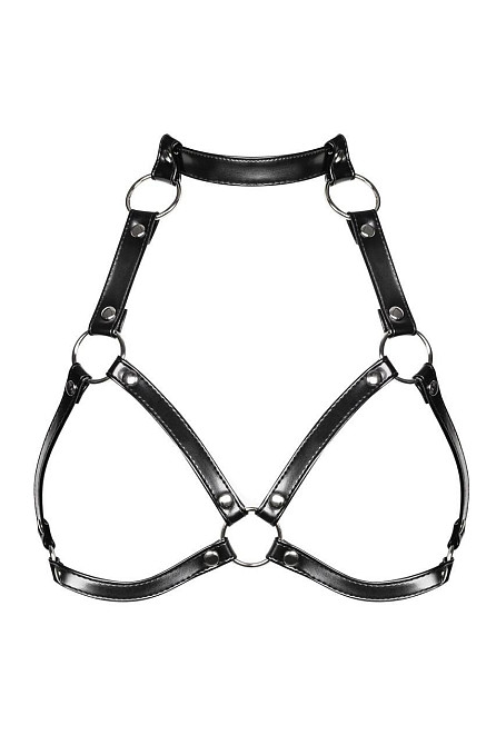 Портупея на груди Obsessive A740 harness black O/S, штучна шкіра Sex Aura Київ - фото 1