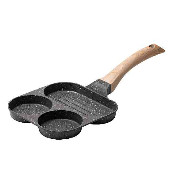 Сковорода квадратна порційна на 3 секції з антипригарним покриттям для всіх плит сіра HP39571C Коломия