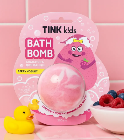 Бомбочка для ванни Berry Yogurt Tink kids 200 г Київ