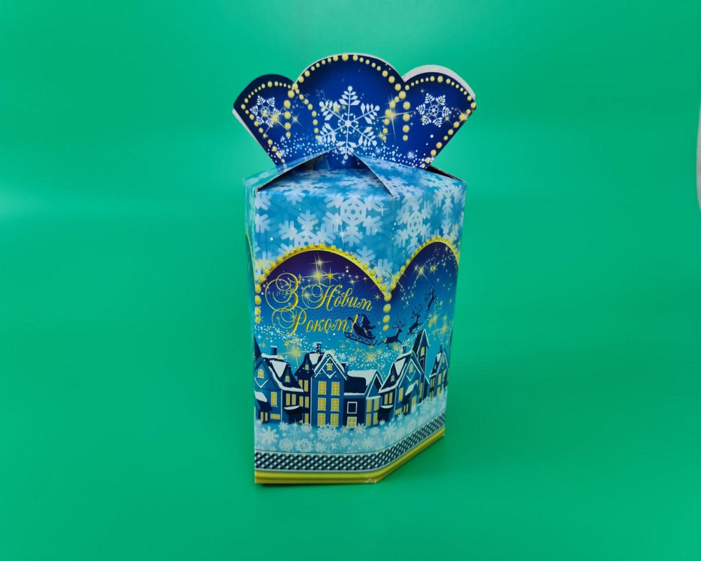 Новорічна коробка для цукерок No212 (700 г) Новорічні будинки (25 шт.) Харків - фото 1
