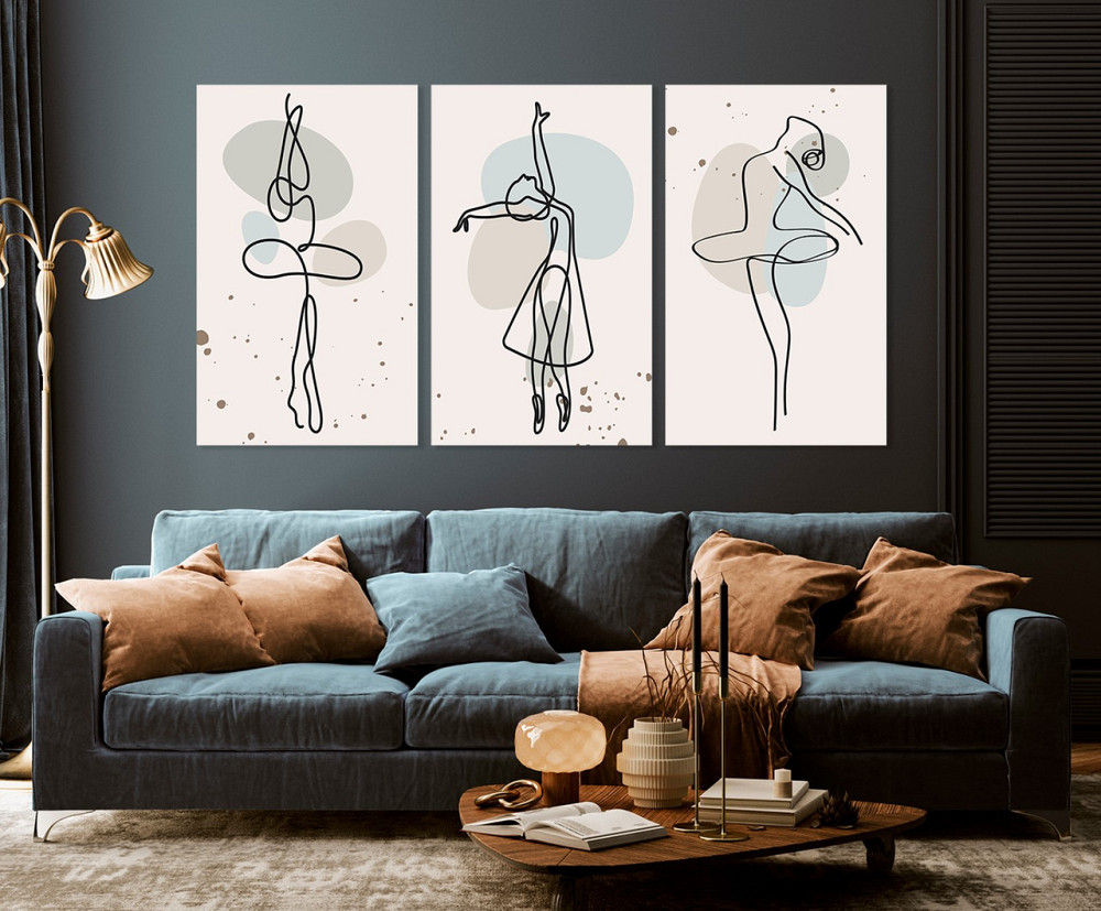 Модульная картина в гостиную / спальню  Балерина       ART-179_3A 100х150 см Киев - изображение 3