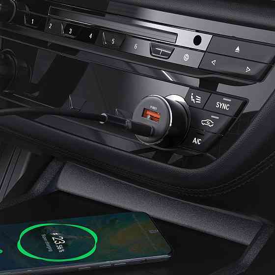 Автомобільний зарядний пристрій ACEFAST B12 60W (USB-A+USB-C) dual-port car charger Black Одеса