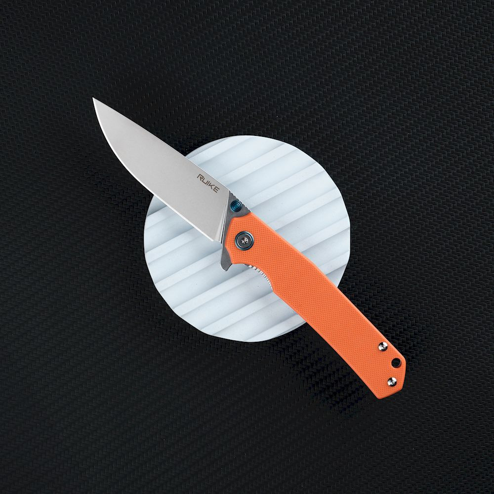 Ніж складаний туристичний Ruike P801-J, (8.6 см) 14C28N /  G10 помаранчевий Київ - фото 10
