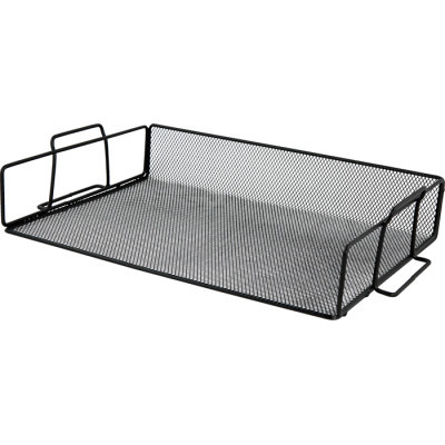 Лоток для бумаг Buromax горизонтальний, металлический, черный (BM.6251-01) Винница - изображение 1