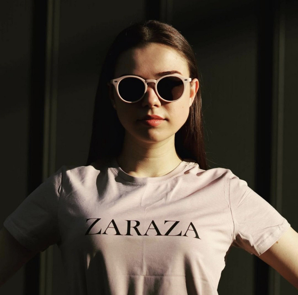 Женская\Мужская футболка 100% хлопок с надписью ZARAZA Черновцы - изображение 1