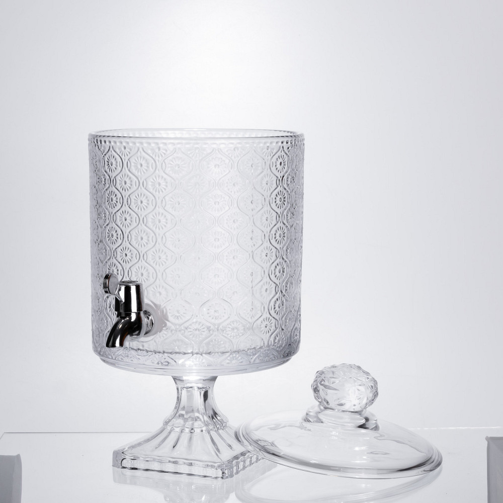 Стеклянная лимонадница с краном и подставкой, 4.5 л Киев - изображение 2