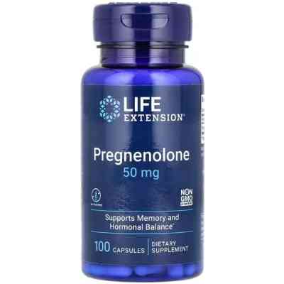 Вітамінно-мінеральний комплекс Life Extension Прегненолон, Pregnenolone, 100 капсул (LEX-30210) Вінниця