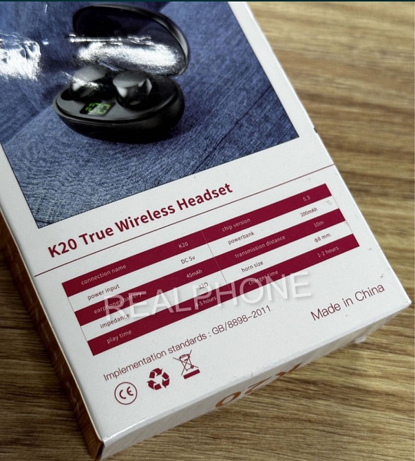 Безпроводные Наушники: K20 True Wireless Headset.Нові ! Харьков - изображение 4