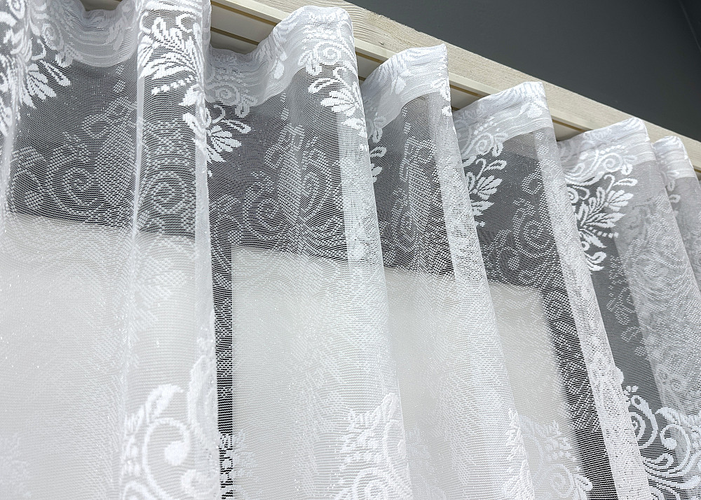 Тюль VR-Textil 1778т Жакард Білий 300х160 см (42-0796) Київ - фото 6